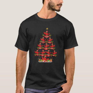 T-shirt Cardinal Bird Xmas Tree Lighting Cardinal Christma