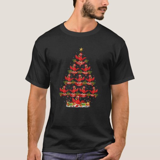 T-shirt Cardinal Bird Xmas Tree Lighting Cardinal Christma (Devant)