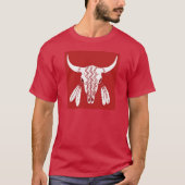 T-shirt cardinal Red Ghost Dance Buffalo (Devant)