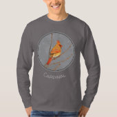 T-shirt Cardinal sur la peinture de branche - Art original (Devant)