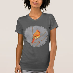 T-shirt Cardinal sur la peinture de branche - Art original