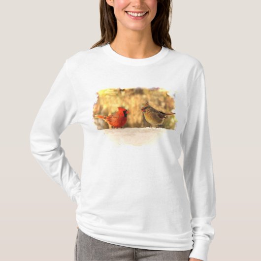 T-shirt Cardinaux en Chemise d'automne (Devant)