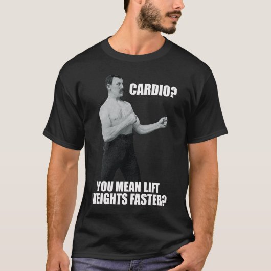 T-shirt Cardio - Poids de levage plus rapide - Homme trop (Devant)