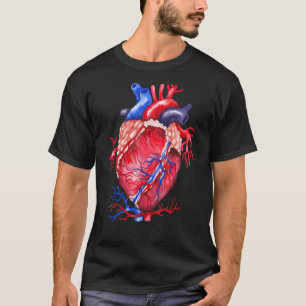 T-shirt Cardiologie anatomique du coeur aquarelle