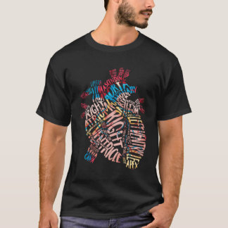 T-shirt Cardiologie cardiaque humaine anatomique Cardiolog