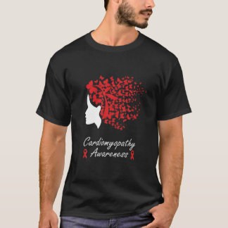 T-shirt Cardiomyopathy Awareness - Women Butterflies Hair