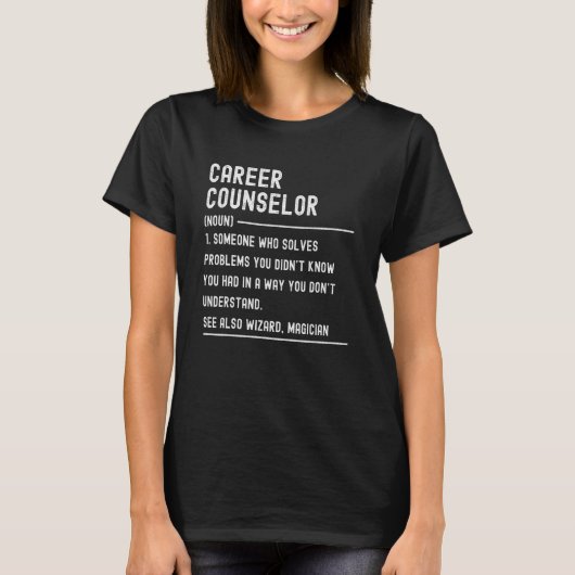 T-shirt Career Counselor Definition Shirts Funny Job Title (Devant)