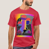 T-shirt Carefree Initial T Maroon Basic Hommes (Devant)