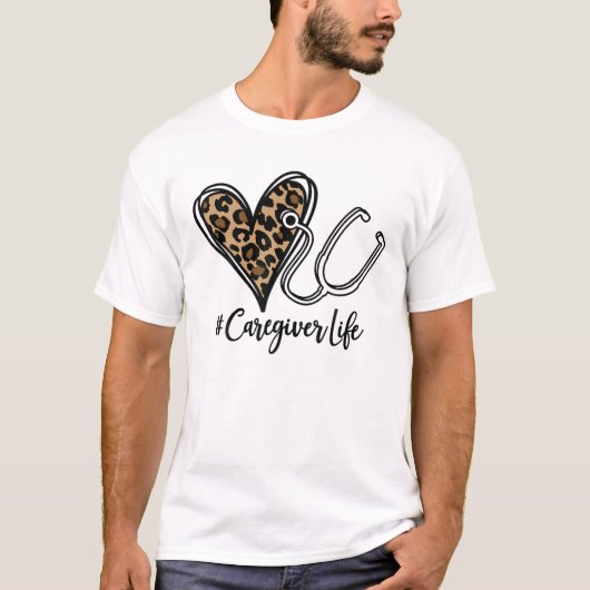 T-shirt Caregiver Leopard (Devant)