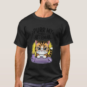 T-shirt Caresse Mon Dernier Email Humour De Bureau Chat Dr