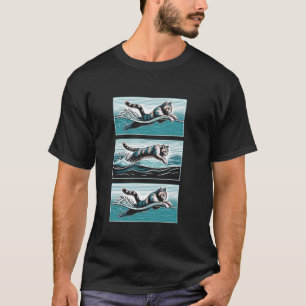 T-shirt Caresses de félin aquatique Entraîneur de natation