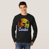 T-shirt Caribe Sunset Beach Retro (Devant entier)