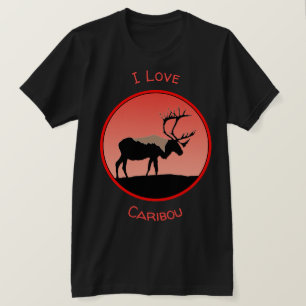T-shirt Caribou au coucher du soleil - Art original de la