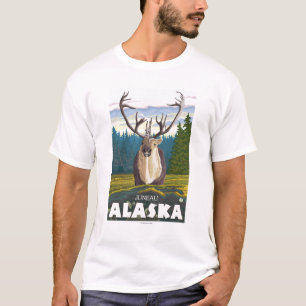 T-shirt Caribou dans le sauvage - Juneau, Alaska
