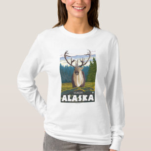 T-shirt Caribou dans le sauvage - le Yukon, Alaska