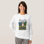 T-shirt Caribou dans le sauvage - Yellowstone occidental, (Devant entier)