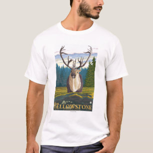 T-shirt Caribou dans le sauvage - Yellowstone occidental,