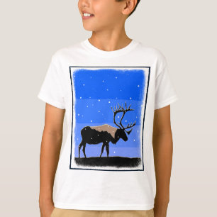 T-shirt Caribou en hiver - Art original de la faune