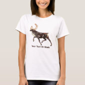 T-shirt Caribou/Reindeer d'art populaire (Devant)
