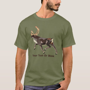 T-shirt Caribou/Reindeer d'art populaire