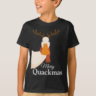 T-shirt Caricature amusante canard de Noël Merry Quackmas