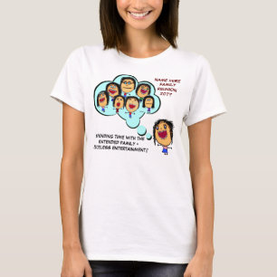 T-shirt Caricature amusante de la Réunion familiale