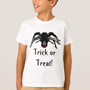 T-shirt Caricature Araignée Noire Halloween Veuve Noire En