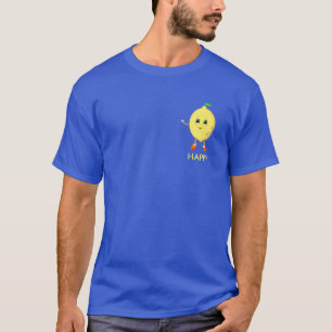 T-shirt Caricature au citron et calligraphie