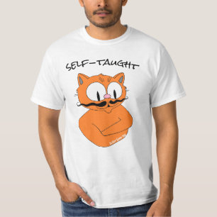 T-shirt Caricature autodidacte Mustache chat Señor Gato