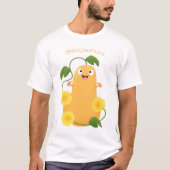T-shirt Caricature citrouille gourde en beuret joyeux (Devant)