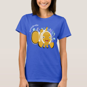T-shirt Caricature d'anénome de poisson clown joli