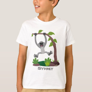 T-shirt Caricature de bande de gibbon joyeux