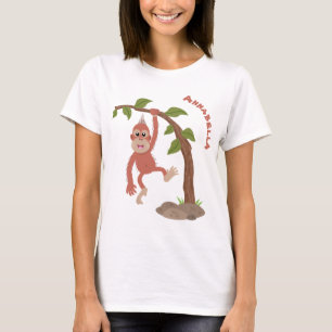 T-shirt Caricature de bébé orangoutan joyeux