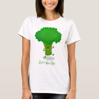 Caricature de brocoli dansant Cute kawaii
