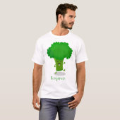 T-shirt Caricature de brocoli dansant Cute kawaii (Devant entier)