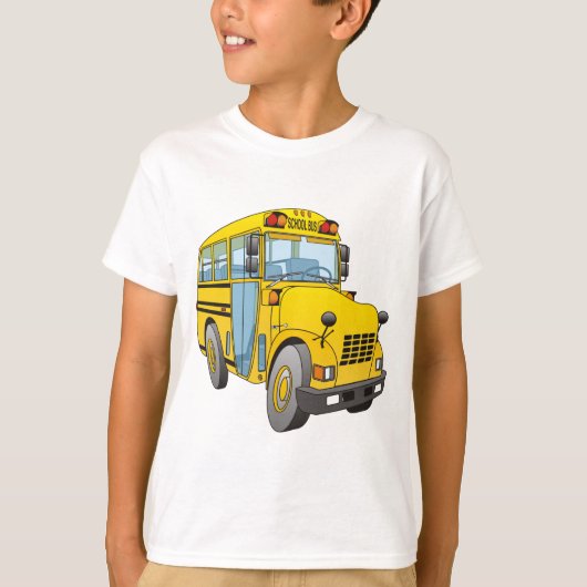 T-shirt Caricature de bus scolaire (Devant)