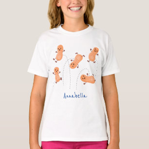T-shirt Caricature de cacahuètes joyeux sautillant