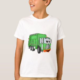 T-shirt Caricature de camion à ordures souriante