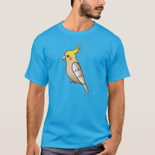 T-shirt Caricature de cannelle Cockatiel Parrot Bird