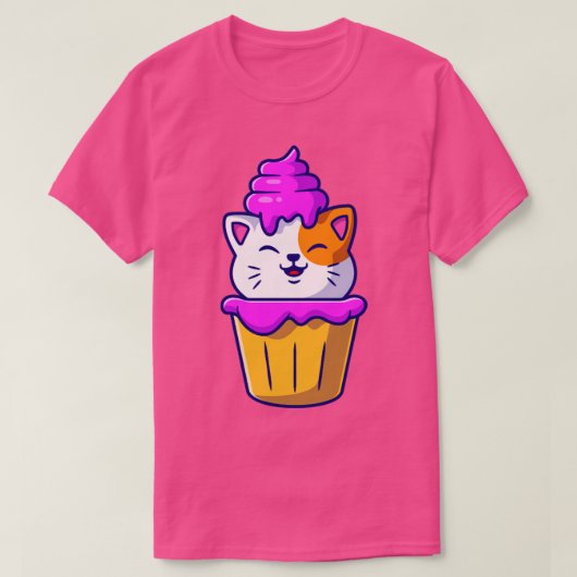 T-shirt Caricature de Cat Cupcake (Design devant)