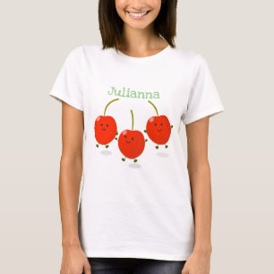 T-shirt Caricature de cerises jolies