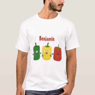 T-shirt Caricature de chant trio capsicum poivre clair
