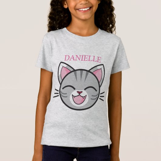 T-Shirt Caricature de chat Calico (Devant)