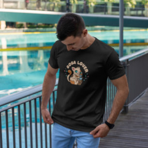 T-shirt Caricature de chat de thé Boba