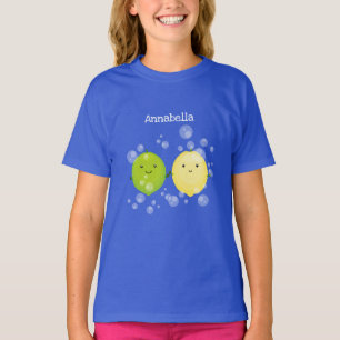 T-shirt Caricature de chaux de citron joyeux