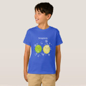 T-shirt Caricature de chaux de citron joyeux (Devant entier)