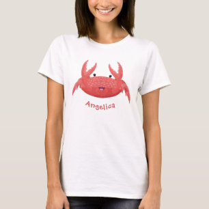 T-shirt Caricature de crabe rouge cuite