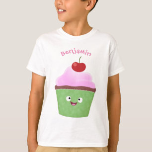 T-shirt Caricature de cupcake joyeux
