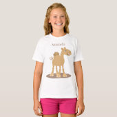 T-shirt Caricature de dromadaire joyeux et souriant (Devant entier)