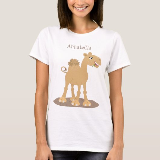 T-shirt Caricature de dromadaire joyeux et souriant (Devant)